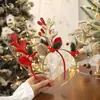 Diadema navideña transfronteriza Diadema con lazo de árbol de Navidad Pasador decorativo lindo Diadema de cuernos de alce Accesorios para el cabello al por mayor