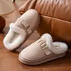 Pantuflas de Algodón Boken Transfronterizas para Hombres y Mujeres, Suela Gruesa de Invierno, Felpa de Ante Añadida para Calidez, Zapatos de Algodón de Punta Cerrada para Uso en Interiores, Hogar y Exteriores