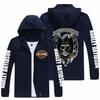 Chaqueta tipo cárdigan con capucha y cremallera a prueba de viento de una pieza con estampado de logotipo de coche de una sola pieza de fabricantes transfronterizos europeos y americanos de primavera y otoño