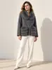 Peça de Outerwear Pura Caxemira, Peça de Outerwear Pequena, Lã Dupla Face Solta Roupa de Trabalho Elegante Peça de Outerwear de Caxemira, Peça de Outerwear Outono e Inverno 2025 para Mulheres