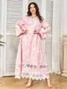 Vestido Largo para Mujer, Estampado con Pedrería y Bordado, Serie de Vestidos Largos para Mujer, Stock Listo de Fábrica al por Mayor