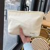 Bolsa Cosmética de Veludo Cotelê para Exportação de Comércio Exterior Grande Capacidade Batom Retoque Celular Mala de Mão para Viagem Moda de Rua