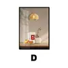 Pintura decorativa de escada duplex estilo creme parede de fundo de sofá da sala pinturas penduradas de três peças corredor corredor mural de plantas verdes