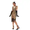 Nuevo Vestido de Moda con Escote en V, Lentejuelas y Flecos, Estilo Retro Gatsby de los Años 20, para Fiesta de Graduación, Noche, Dropshipping