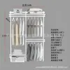 Armario metálico modular 1.1-2.5 m de ancho perchero abierto apartamento pequeño perchas dormitorio columna AA almacenamiento