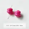 Dulce Genial BarbieGugubi Mengli Serie Rosa Negra Bolígrafo Corazón Flor Acrílico Hecho a Mano DIY Accesorios Materiales