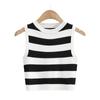 Venta al por mayor transfronteriza europea y americana 2023 moda mujer multicolor pequeño fresco ajustado elástico cuello redondo pequeño chaleco mujer C83176