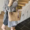 Bolso de Mano de Otoño para Mujer 2026 Modelo Nuevo de Alta Calidad Texturizado Bloque de Color Bolso de Hombro Suave Gran Capacidad Bolso Tote de Axila