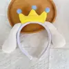 Diadema de felpa antideslizante para mujer, diadema para el pelo, accesorios para el pelo, máscara facial de dibujos animados linda nueva