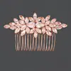 Suministro Transfronterizo de Peines para el Cabello de Flor de Zirconia, Accesorios de Lujo Europeos y Americanos para el Cabello de Novia, Peines para Sesión de Fotos de Boda Vintage, Venta al por Mayor