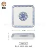 Plato de melamina imitación porcelana resistente a caídas retro azul y blanco plato de plato de acompañamiento de restaurante de restaurante plato de plato de acompañamiento de restaurante
