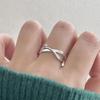 Fan Zhiqiao Estilo Coreano Libro Rojo Pequeño Ins Anillo de Cruz de Línea Simple de Plata Esterlina S925 Diseño Anillo de Personalidad