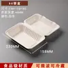 Cajas de almuerzo desechables hechas de pulpa de papel biodegradable, con tapas, cajas de embalaje integradas para llevar, cajas de almuerzo de grado alimenticio, biodegradables