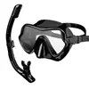 Novo Conjunto de Máscara de Mergulho e Snorkel para Comércio Exterior Transfronteiriço Totalmente Seco Óculos de Mergulho Profissional Proteção Nasal Óculos de Snorkel Integrados