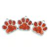 Producción DIY de nuevo colgante de polvo de brillo para perro mascota, aleación, pequeños accesorios, color, brillo, gota de aceite, colgante huella de perro