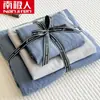 Juego de Ropa de Cama de Algodón Lavado de Cuatro Piezas Marca Antarctic para Uso Doméstico, Funda de Edredón Doble, Juego de Sábanas de Tres Piezas para Dormitorio de Estudiante