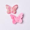 Nuevo lazo de diamantes de imitación oreja de conejo de felpa Perla pegatinas de tela no tejida DIY accesorios para horquillas para niños accesorios para zapatos y bolsos