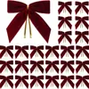 Cinta Flocada de 2.5 cm con Accesorios de Moño, Empaque de Regalo Popular Transfronterizo, Decoración del Hogar, Adornos para Colgar en el Árbol de Navidad, Accesorios