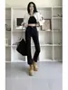 Jeans de Pierna Recta con Dobladillos Enrollados para Mujer con Forma de Cuerpo de Pera, Nuevo Estilo de Verano, Tallas Pequeñas y Grandes, Cintura Alta, Adelgazantes, Elásticos, Pantalones Cigarrillo