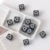 Cor de Doces Acrílico Quadrado Coração Estampado Contas Soltas DIY Pulseira Colar Corrente de Celular Acessórios com Contas Material