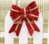 Colgante de árbol de Navidad de lazo pajarita de Navidad láser nudo de lazo rojo de alta calidad promoción en stock