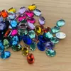 Rhinestones Ovalados Planos de Doble Agujero Imitación Acrílica con Superficie de Tortuga para Coser a Mano, 13*18mm