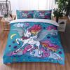 Capa de edredom com estampa de unicórnio colorido 3D para cama, tecido para casa, exclusivo para AliExpress e Amazon Independent Station