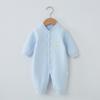 Macacão de bebê primavera, outono e inverno puro algodão desossado bebê macacão quente roupas de outono recém-nascido pijama de macacão interno
