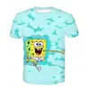 Comércio exterior 2020 nova roupa infantil verão europeia e americana 3D estampa digital camiseta bebê anime moda manga curta moda