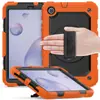 Aplicable a Samsung Tab A7 T500 color de contraste soporte giratorio de silicona funda de tableta resistente a caídas T505 correa carcasa protectora