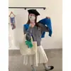 Cardigan de Tricô Redondo com Bordado Kt Cat na Mesma Cor do Sorvete da Lisa, com Estilo Suave e Gola, Jaqueta Suéter