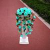 Boda Columna romana Maceta europea plástico simulación seda flor suministros accesorios a través de la columna de carretera venta al por mayor