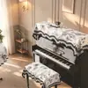 Nueva Cubierta de Piano Moderna Estilo Europeo, Cubierta de Polvo de Piano de Media Cubierta, Juego de Tres Piezas, Tela Simple para Cubrir Piano, Toalla de Piano, Cubierta de Banco