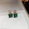 Agulha de prata verde borboleta flor pérola brincos pequenos frescos brincos de alta qualidade verão moda novos brincos para mulheres