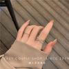 Novo Anel Ajustável de Luxo Acessível com Abertura e Cravejado com Diamantes em Dupla Fileira Design de Nicho Feminino Estilo Frio Fashionável Tendência Ins - Anel Principal