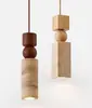 Estilo de canción estética bambú-junta mármol natural candelabro de comedor, mesa de comedor, barra de bar, sala de té Zen, estudio, lámpara de oficina larga
