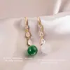Nuevos Pendientes de Gancho con Perlas y Circonitas Estilo Chino, Lujo Ligero, Pendientes de Borla Modernos y Elegantes, Diseño de Nicho, Pendientes Versátiles al por Mayor
