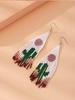 Cinco características, ojos, aretes, explosiones amazónicas, aretes de borla larga caliente transfronterizos europeos y americanos, aretes bohemios