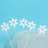 Pastel de Navidad Mori Decorativo Transparente Cristal Reno Muñeco Hielo Nieve Blanca Fruta Guirnalda Tarjeta Inserto