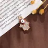 Acessórios Criativos DIY Diamante de Palma Olho de Diabo Pingente de Duplo Furo Pingente Pulseira Pulseira Colar Pingente Joia