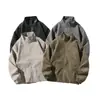 Otoño 2026 Nueva Chaqueta Casual para Hombre Estilo High Street Cuello Alto Piel Sintética Bordada Chaqueta Casual para Hombre