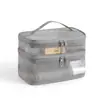 Bolsa de Maquillaje Portátil de Malla, Neceser de Gran Capacidad, Bolsa de Almacenamiento Portátil Multifuncional, Bolsa Portátil para Almacenamiento de Cosméticos