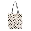 Bolso de Hombro Versátil Estilo Coreano Ins Estilo Perezoso Relajado Lunares Artístico para Mujer Gran Capacidad Bolso para el Hombro de Viaje para Mujer