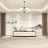Mural de parede de fundo de TV chinês 3D novo sala de estar sofá paisagem a tinta papel de parede filme e televisão Parede Pano de parede quarto pano de parede