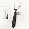 Gravata Borboleta Dk Masculina Pré-Amarrada Camisa College Listrada Vermelha Decorativa Sem Gravata Jk Casual Estilo Japonês