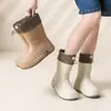 Japón y Corea del Sur Botas de Lluvia Transfronterizas para Mujer Lindas Botas de Agua de Caña Media Zapatos de Goma para Estudiante Botas de Agua Antideslizantes Botas de Lluvia Impermeables Biseladas Impermeables