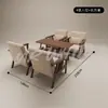 Sillón Sofá de Restaurante de Piel Nappa Retro, Combinación de Mesa y Sillas de Madera Maciza para Cafetería, Mesa de Bar de Taberna, Lujo y Comodidad Accesibles