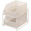 Estante de Almacenamiento de Escritorio Taza para Snacks Almacenamiento Bandeja Deslizante Vidrio Taza de Café Té Hogar Doble Capa Estante para Tazas de Agua