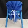 Silla de Jardín Decoración de Tul en el Respaldo Red de Tul para Boda Boda al Aire Libre Ceremonia de Graduación Silla Pequeña Lazo Tul Blanco Lirio