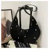 Bolsa Tote Grande Nova Tendência Primavera 2026 com Rebites da Moda, Bolsa de Ombro Casual Versátil